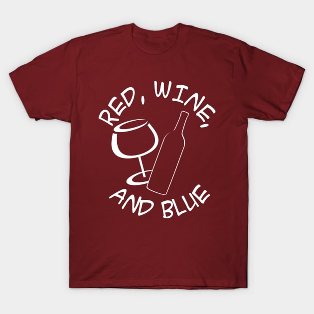 Red Wine and Blue T-Shirt by PopCultureShirts